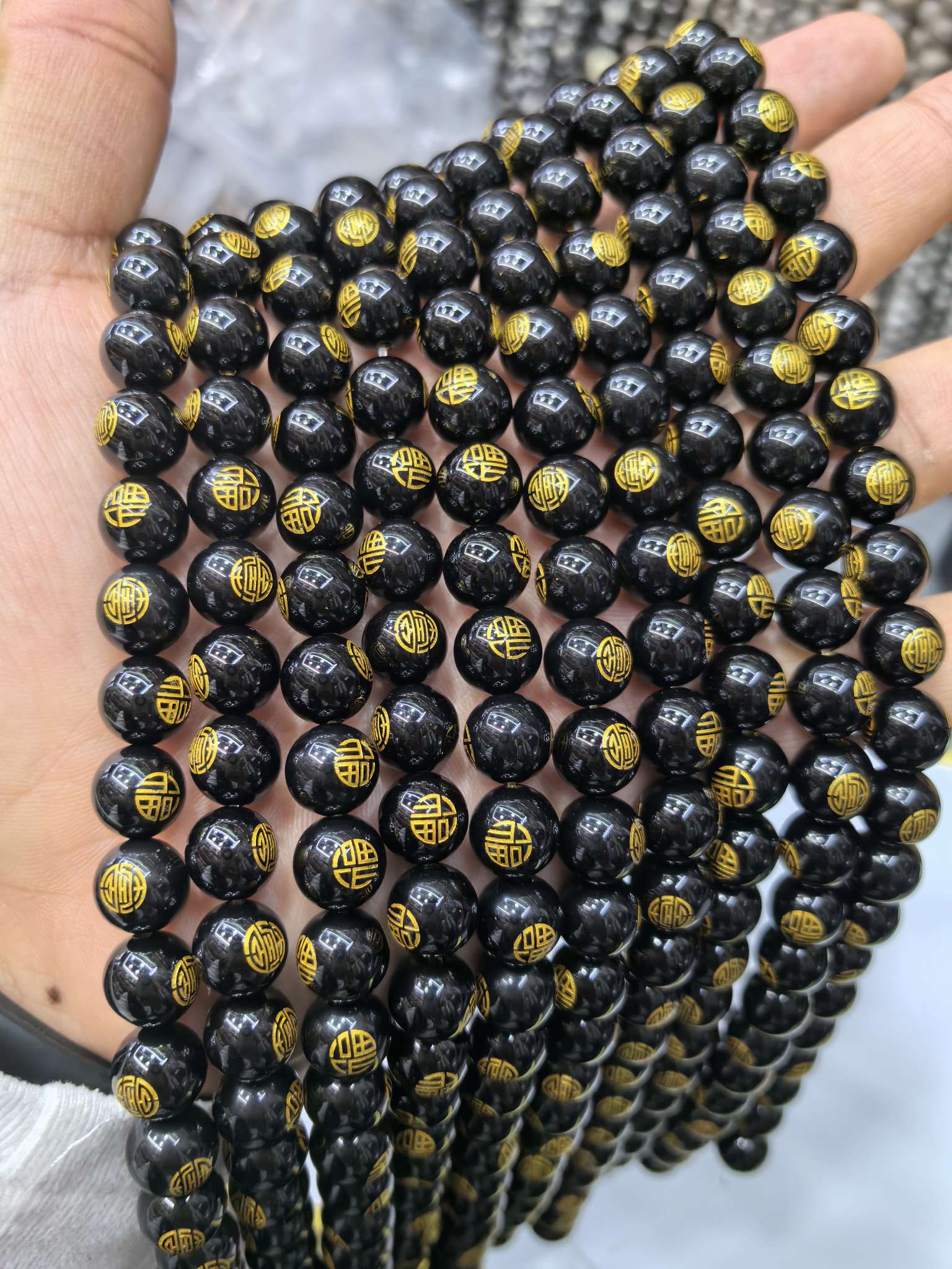 天然玛瑙雕刻，福字雕刻，半成品饰品配件 散珠 串珠 珠子 琉璃珠 木珠 树脂珠子 手工DIY珠子 手链项链材料包