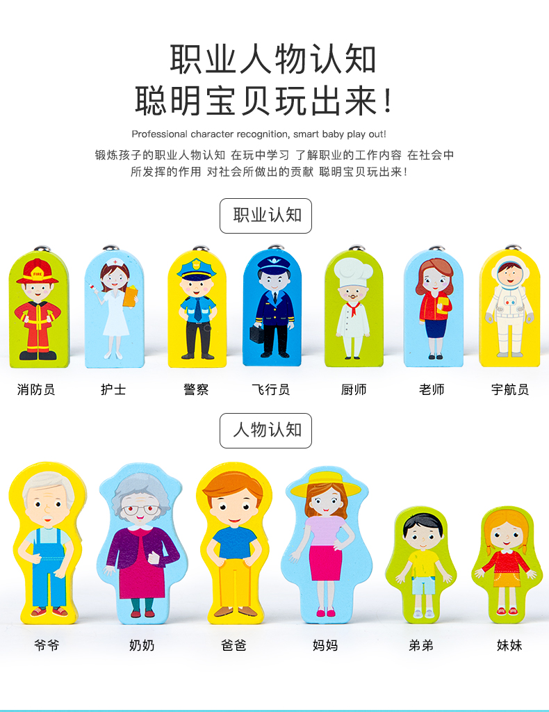 儿童益智玩具七合一对数板水果数字人物认知游戏详情6