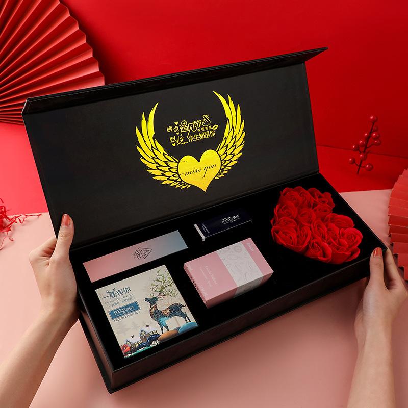 hanlu perfume gift box 520 valentine's day birthday gift eye shadow lipstick makeup set student cheap gift