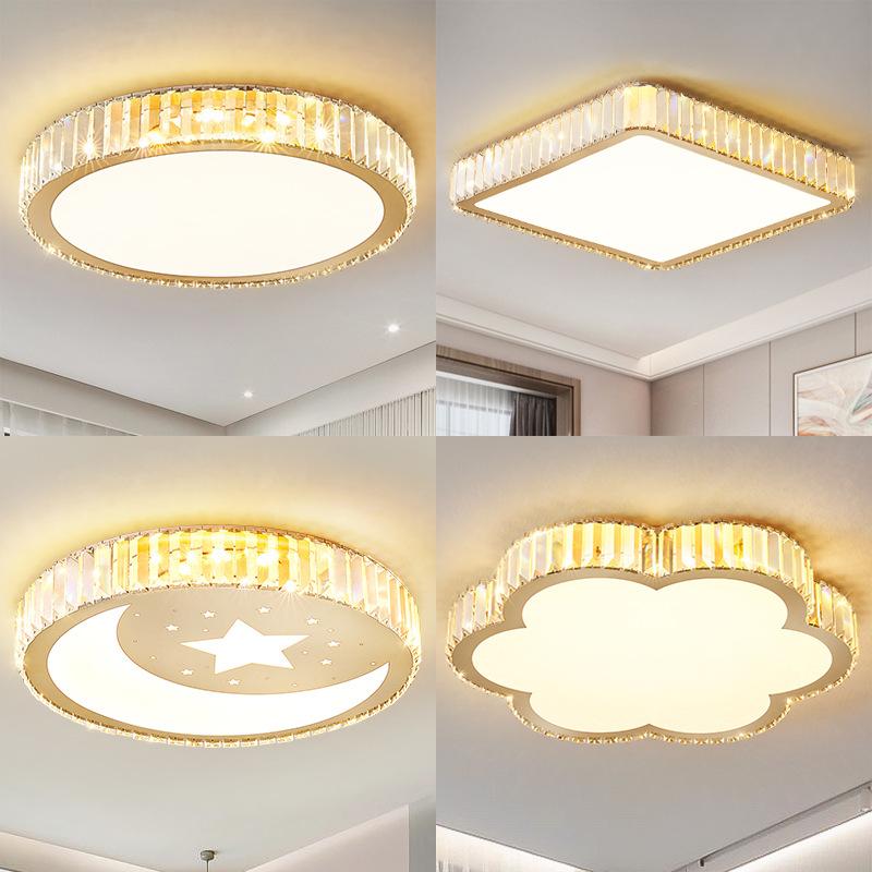 Light Luxury Ceiling Lamp Master Bedroom Lamp Post-Modern Simple New Crystal Ceiling Lamp Small Living Room Ceiling Luminaire Surface Mounted Luminaire Wholesale