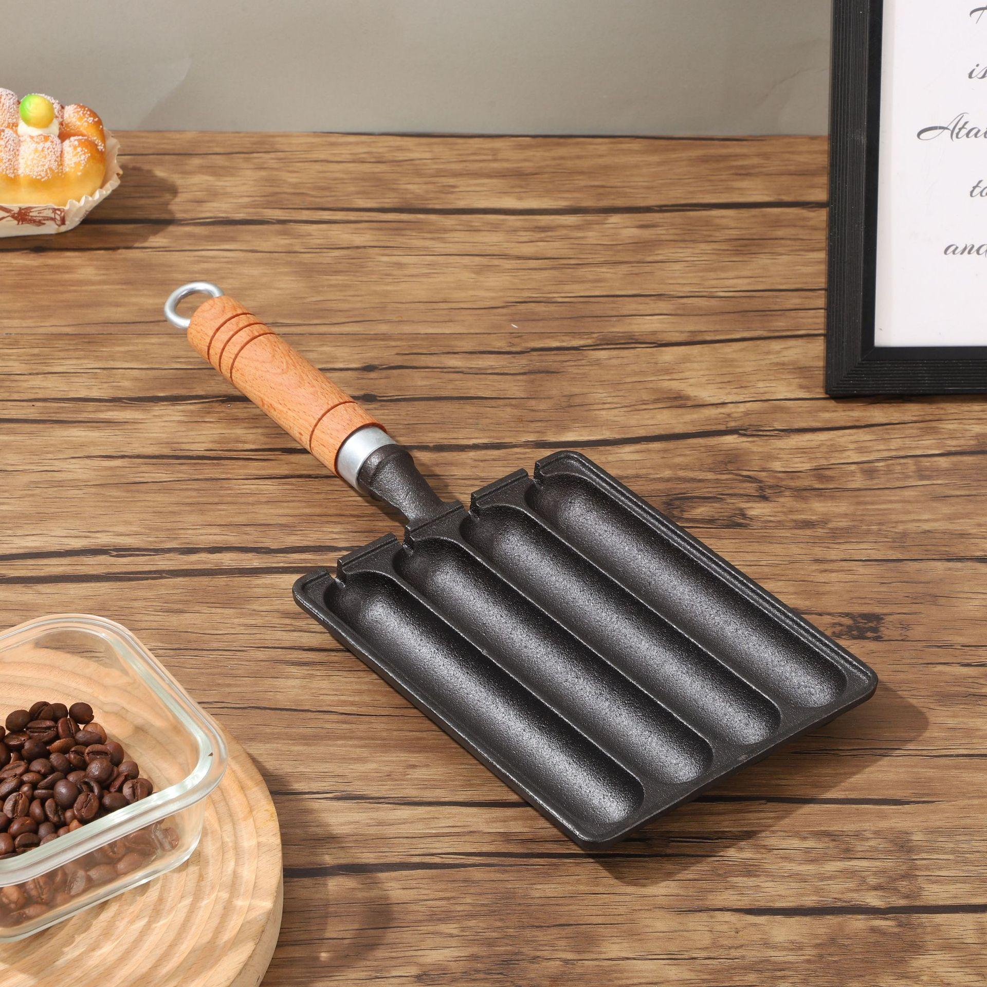 New Cast Iron Sausage Machine Commercial Stall Starch Sausage Frying Pan Machine Household Roasted Sausage Aburimochi Baked Gluten Mold