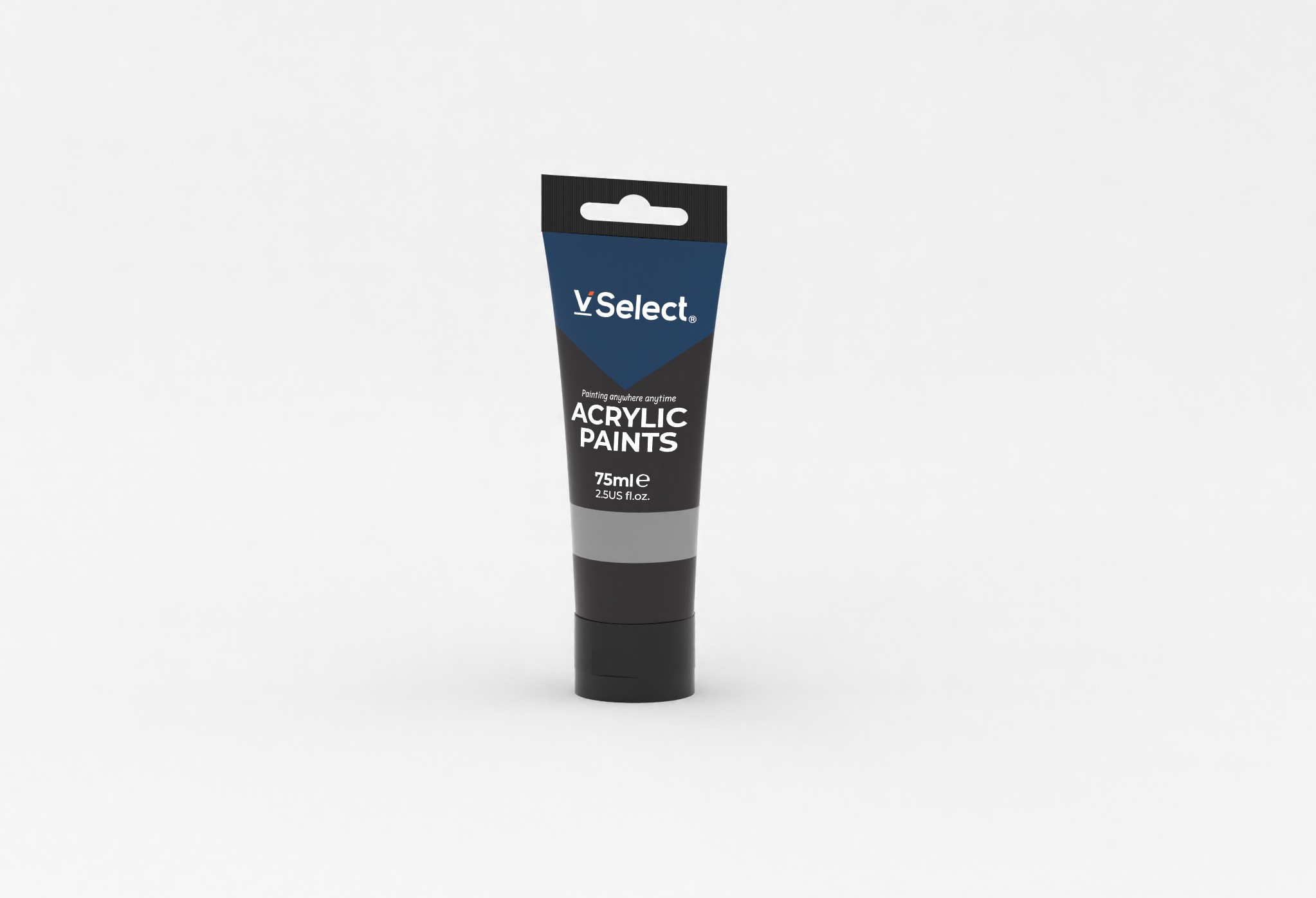 75ml black acrylic paint for foreign trade, minimum order quantity one case