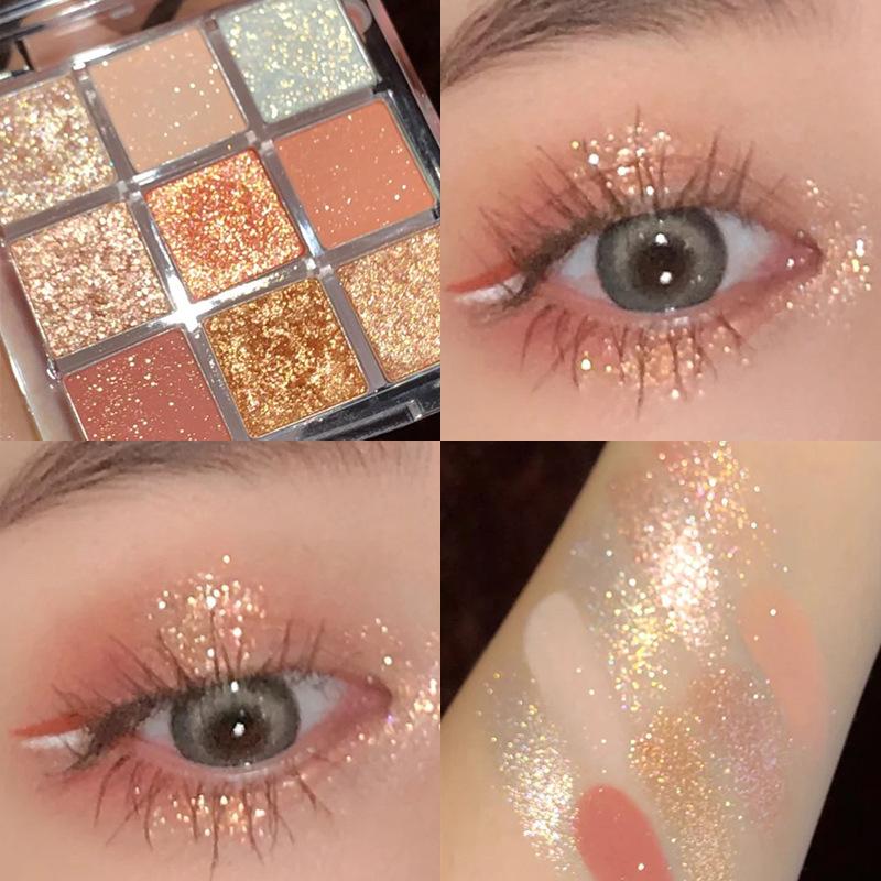 coco venus transparent nine-color acrylic eye shadow plate shimmer matte earth color nine grid eye shadow ce9 color
