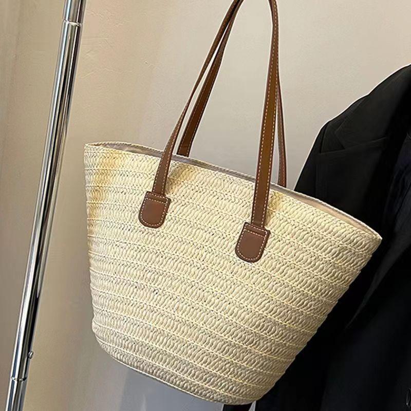 shoulder crossbody woven bag women's new large capacity vacation beach bag commuter tote women's bag recommend