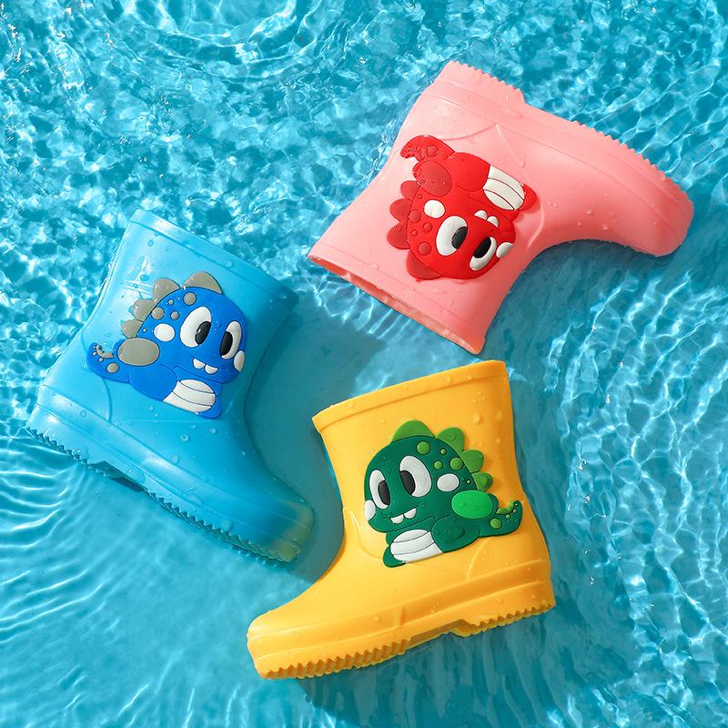children's rain boots new cartoon waterproof boys and girls small and older kids baby rubber shoes rain boots kindergarten outer wear short tube rain shoes