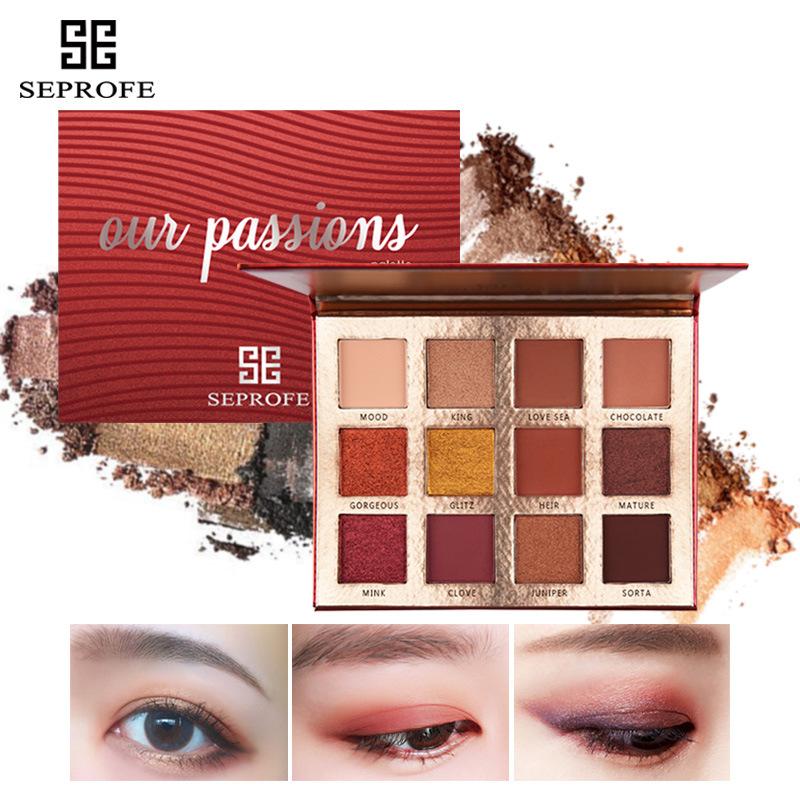 eye shadow tray pearlescent matte mashed potatoes metal waterproof eye shadow ins makeup box cross-border new wholesale