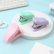 Macaron Color Mini Stapler Wholesale Multifunctional Wave Pattern Stapler Student Labor-Saving Binding Stapler Small Size Bookbinding Staplers