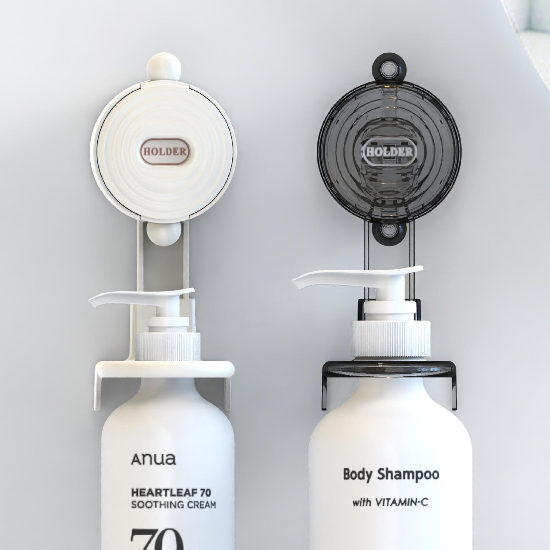 suction cup shower gel storage rack wall-mounted punch-free detergent shower gel rack bathroom toilet hand sanitizer