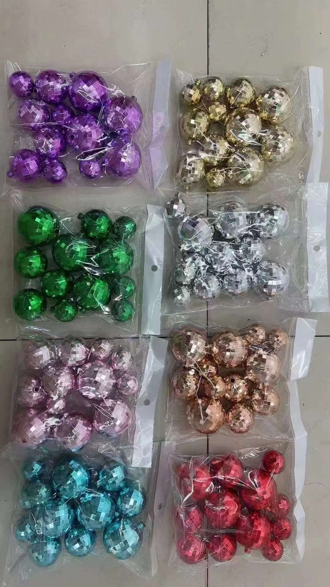 Colorful square ball Christmas ball