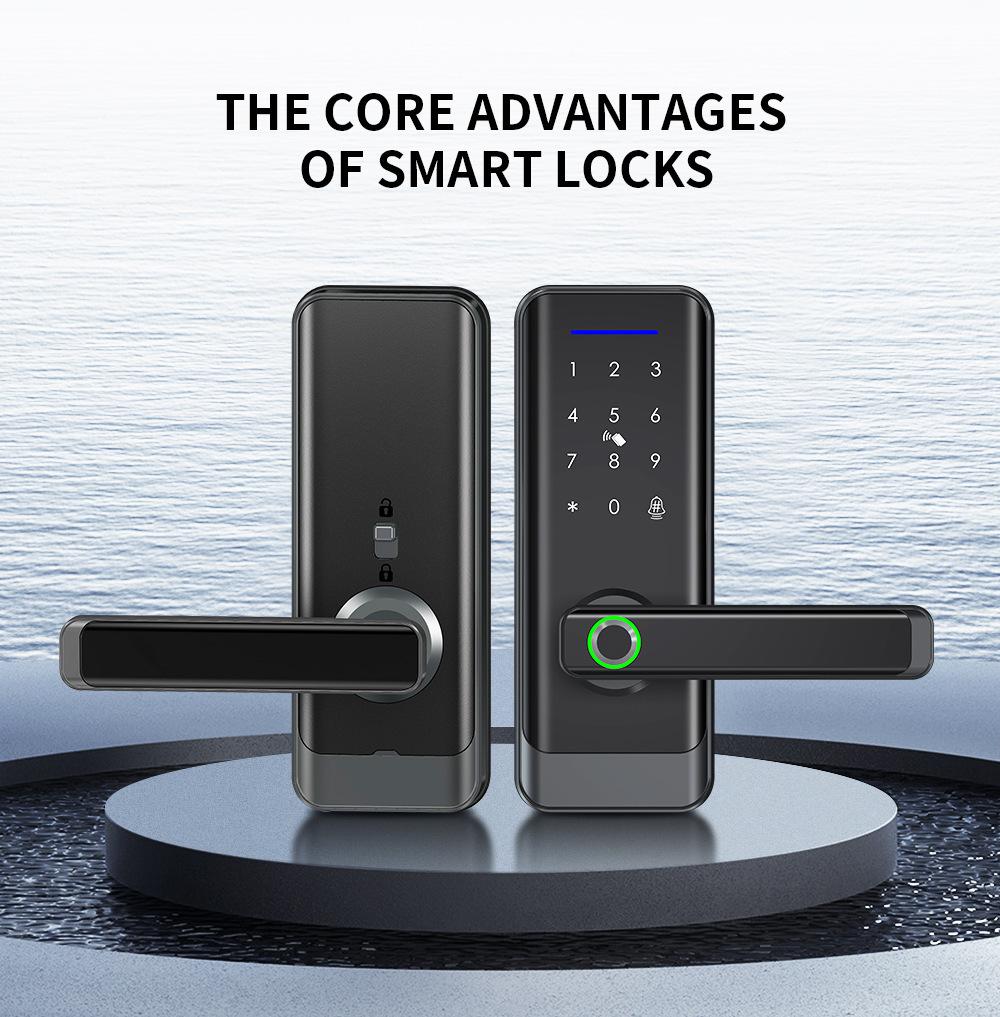 amazon cross-border ttlock fingerprint lock pass lock smart electronic password door lock wifi mobile phone remote card swiping