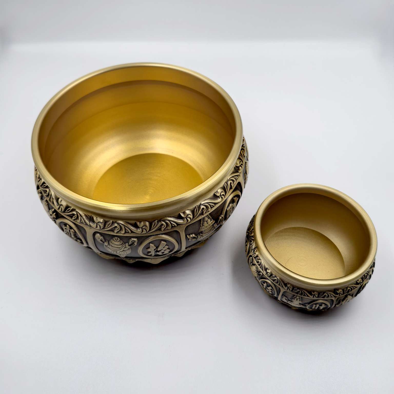 义乌市琳烺工艺品 批发零售各尺寸黄铜有求必应聚宝盆摆件详情图9