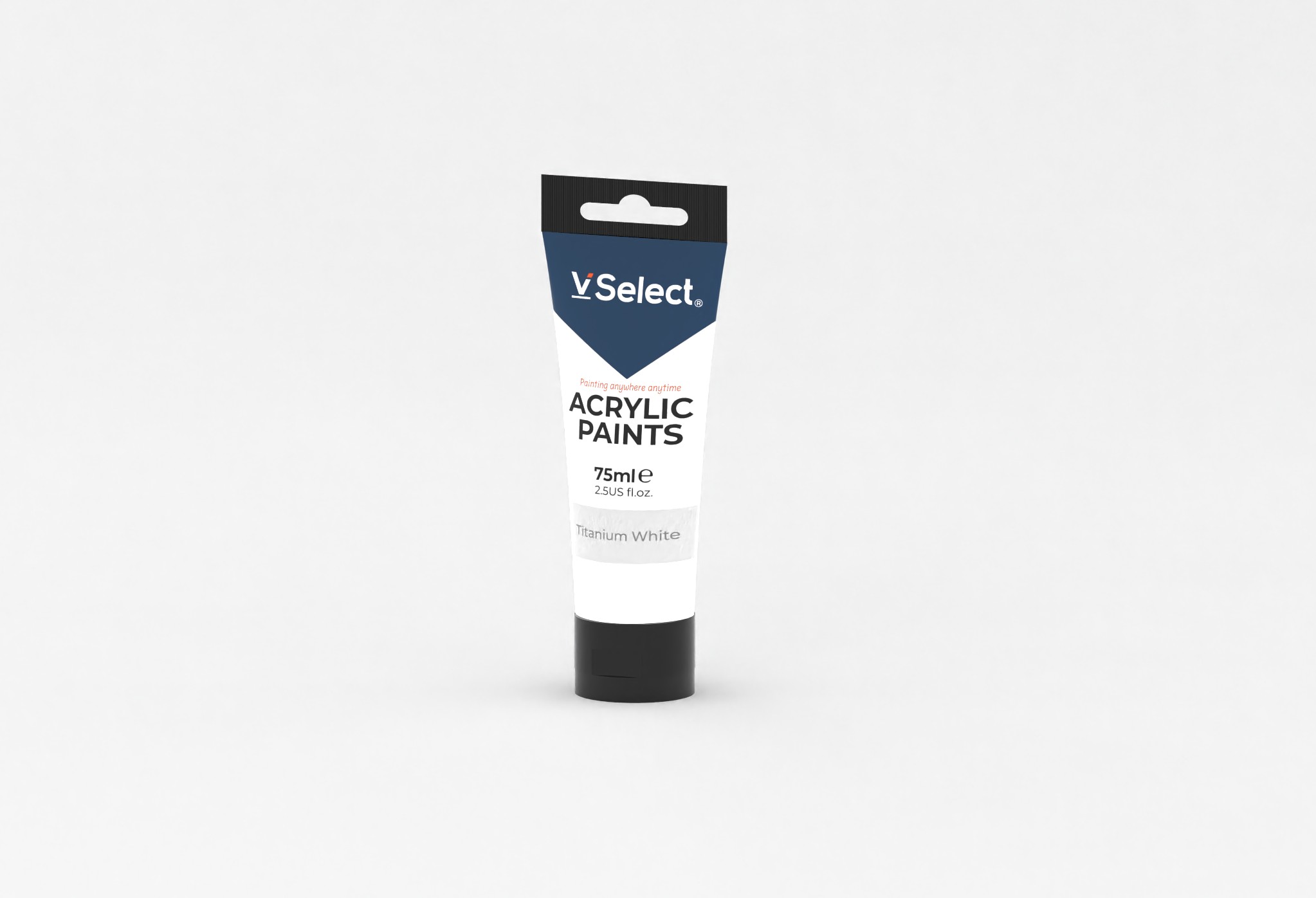 75ml acrylic pigment titanium dioxide for export, minimum order quantity one case