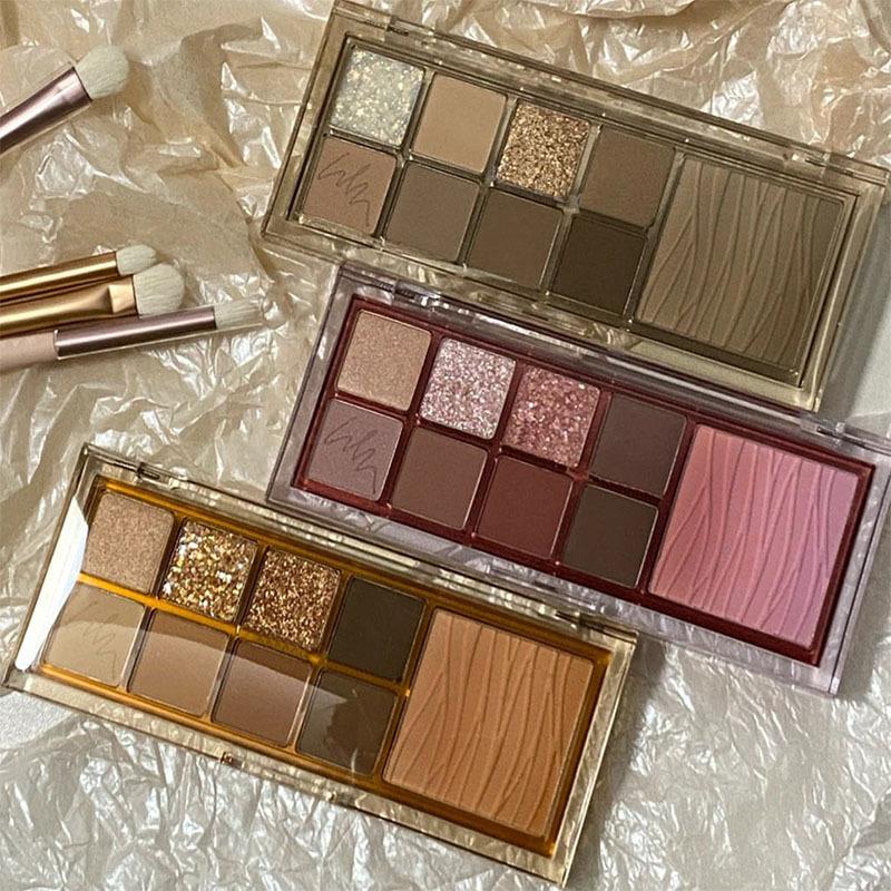 dikalu nine colors eye shadow plate matte shimmer blush eye shadow highlight repair makeup palette korean ins high-profile figure