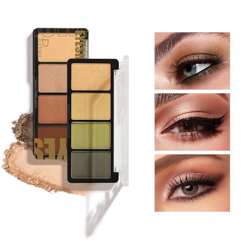 four-color plate eye shadow earth color shimmer matte sequins foreign trade wholesale eye shadow plate