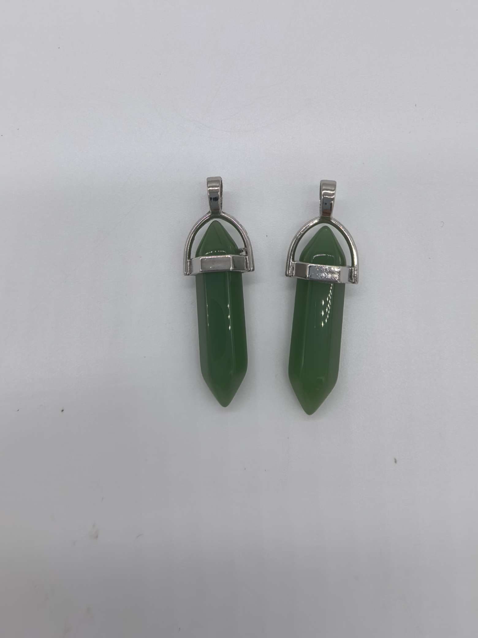 六角柱玻璃子弹头形状合金帽子吊坠半成品项链吊坠钥匙扣吊坠等详情图19