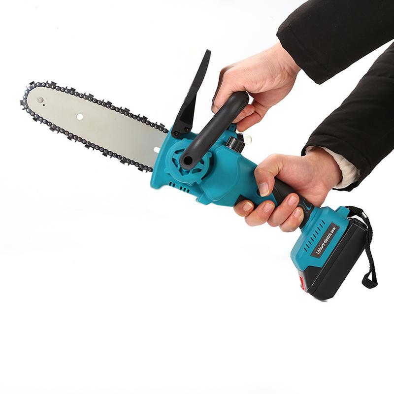 12-Inch Lithium Electric Saw Rechargeable Household Small Electric Saw Cutting Wood Saw Wireless Electric Saw Outdoor Garden Wood Cutting Saw
