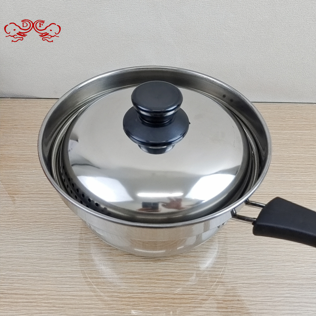 DF99230 Single-handle small milk pot, stainless steel milk pot, baby food soup pot, induction cooker, instant noodle non-stick pot, DF TRADINGHOUSE details Picture