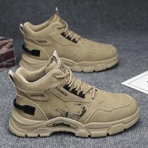 labor protection work men's shoes spring work site work waterproof, non-slip, wear-resistant sport climbing martin boots fashion shoes