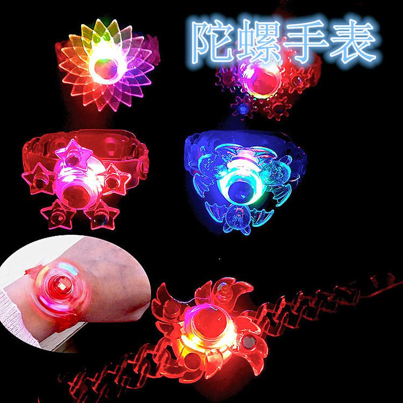 New Children's Luminous Watch with Diamond Creative Rotational Gyro Watch LED Luminous Toy Stall Cross-Border Toy