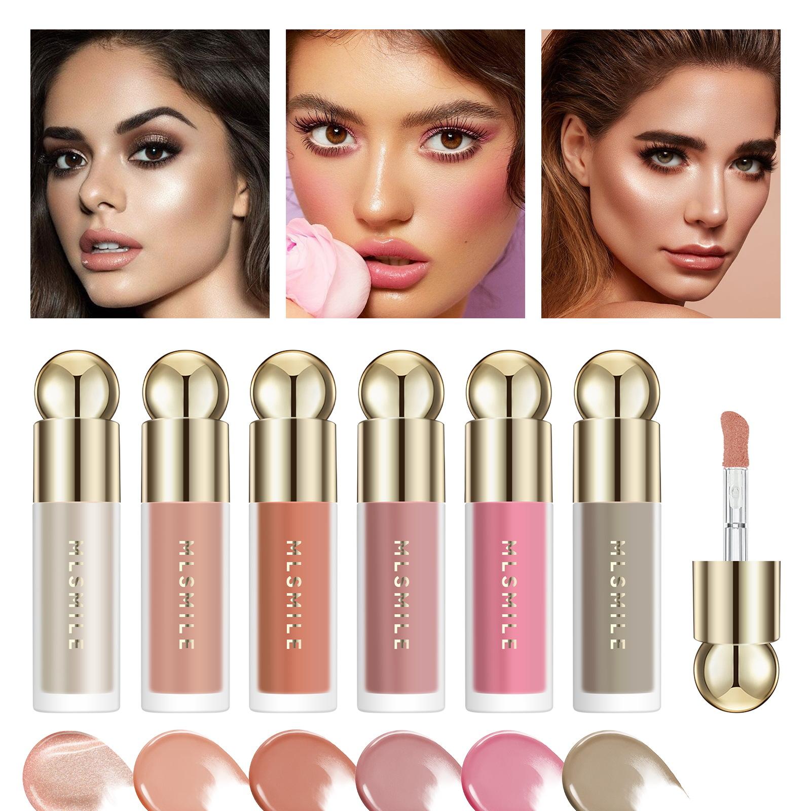 liquid blush waterproof non-fading high gloss cream eye shadow repair natural moisturizing facial rouge blush