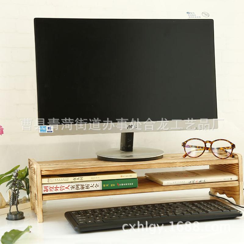 monitor height increasing base wooden computer storage bracket single double-layer computer bracket computer monitor holder