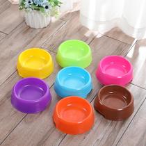 promotional candy color small size plastic pet single bowl bowl dog bowl single bowl pet supplies optional color