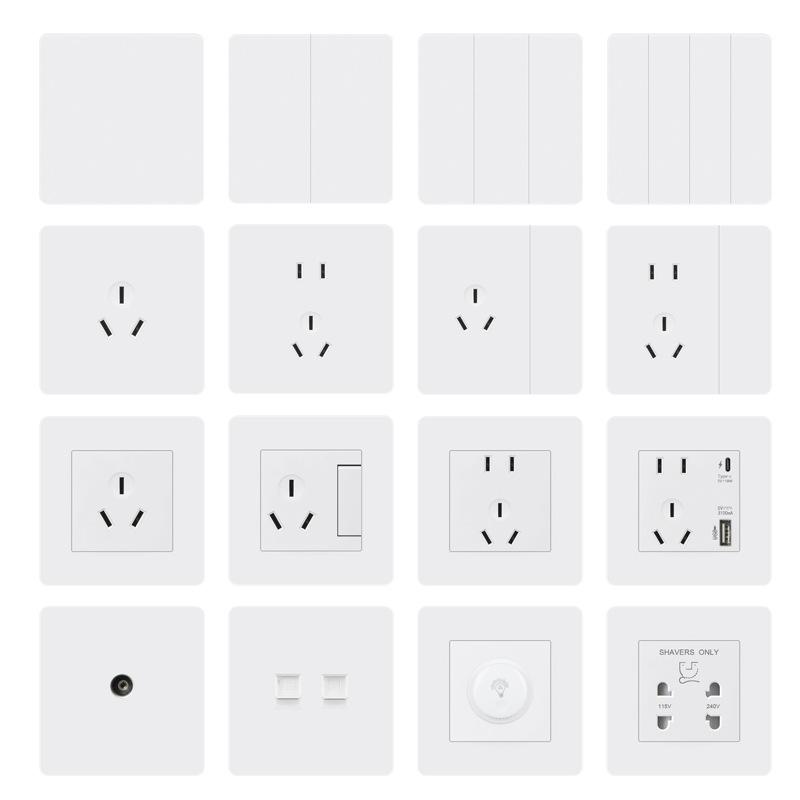 86 type switch socket panel wholesale large plate five-hole wall concealed misalignment five-hole socket wall decorations plug