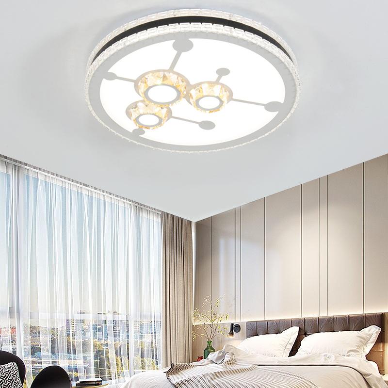 Crystal Ceiling Lamp Light Luxury Cozy Room Lamp Nordic Fashion Master Bedroom Lamp Study Room Modern Bedroom Ceiling Lamp