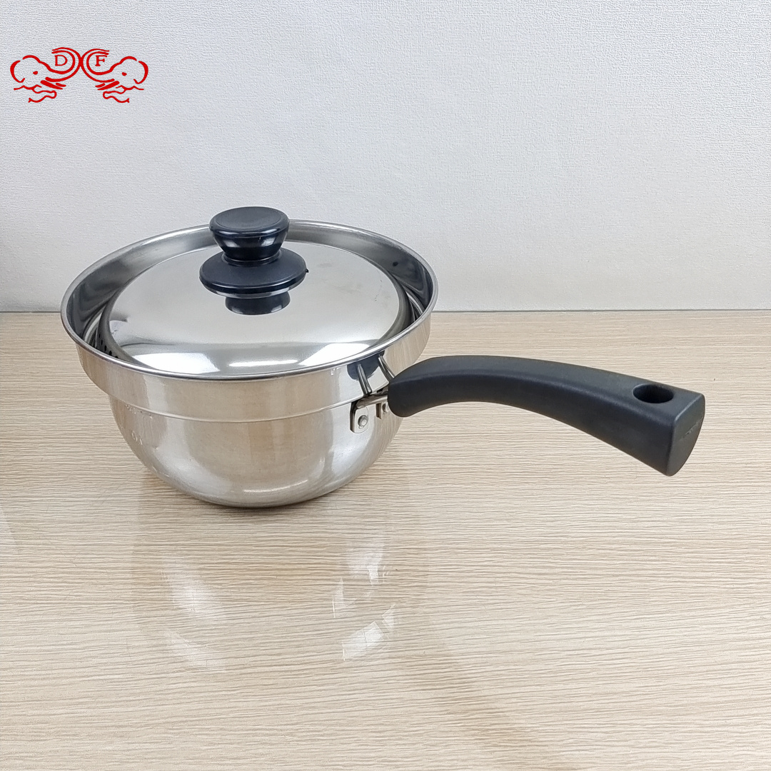 DF99230 Single handle small milk pot stainless steel milk pot baby food soup pot induction cooker instant noodles non-stick cooker DF TRADINGHOUSE