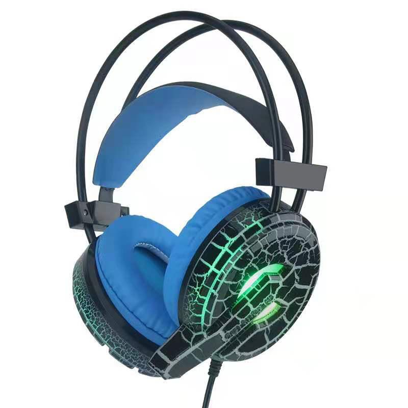 factory direct supply headset crack luminous game headphones amazon cross-border hot computer wired cheap headphones