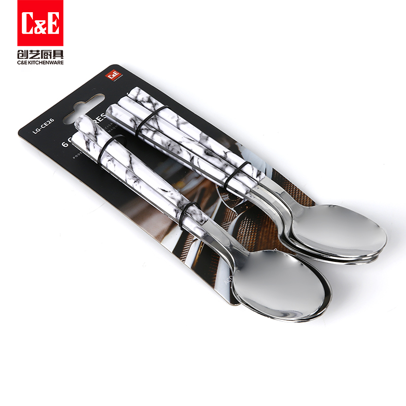 C&E Creative 6-piece Set of stainless steel, retro steak knife, dessert spoon, salad fork, restaurant, hotel, home use pic 14