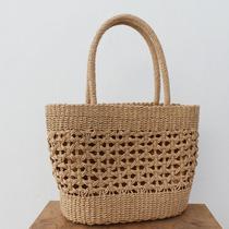 New Straw Bag Hollow Handbag Women's Bag Woven Bag Beach Bag