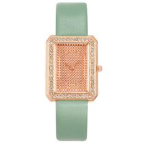 2023 New Foreign Trade Women's Watch Fashion Square Full Diamond Belt Watch Quartz Wrist Watch for Women in Stock Wholesale
