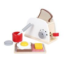 Children Play House Simulation Bread Maker Boy Girl Mixer Cooking Kitchen Toy Set Wooden