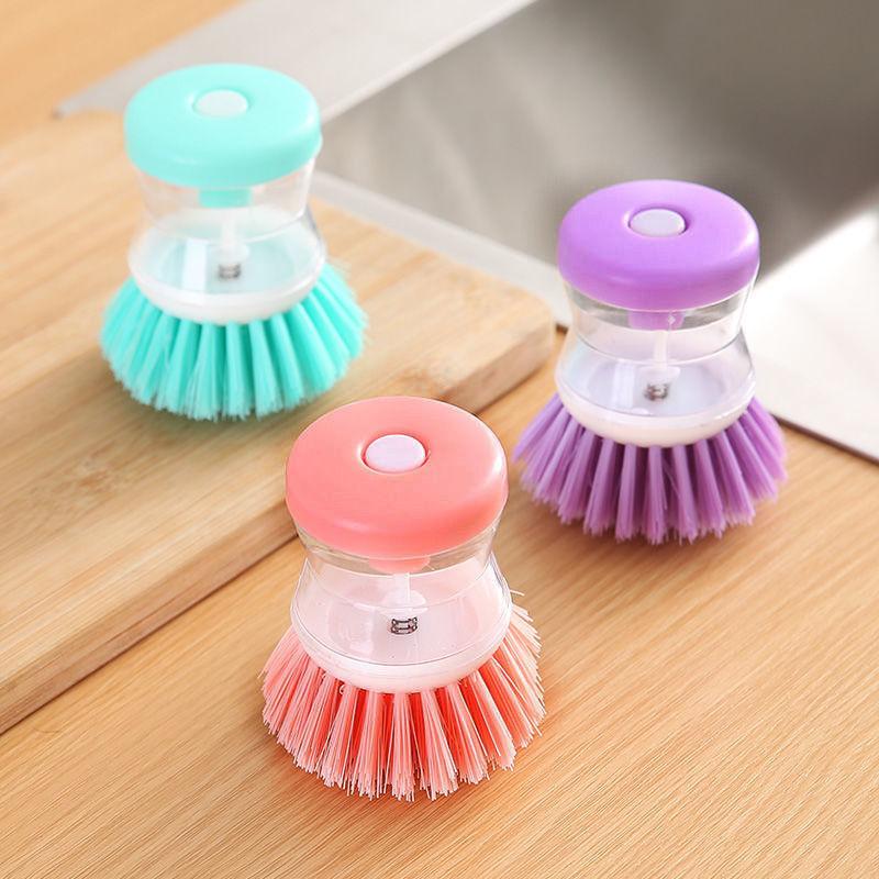 kitchen household wash wok brush hydraulic wash wok brush manual add detergent brush wok brush bowl multifunctional wok brush