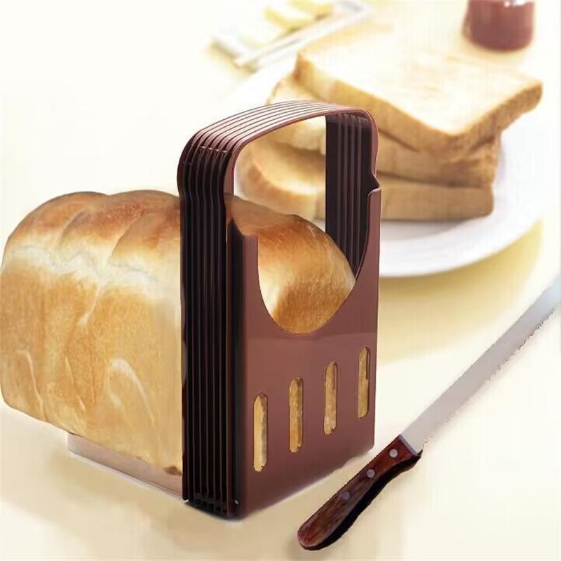 zhenghui toast bread slicer toast bread maker slice baking tool bread slice rack brown