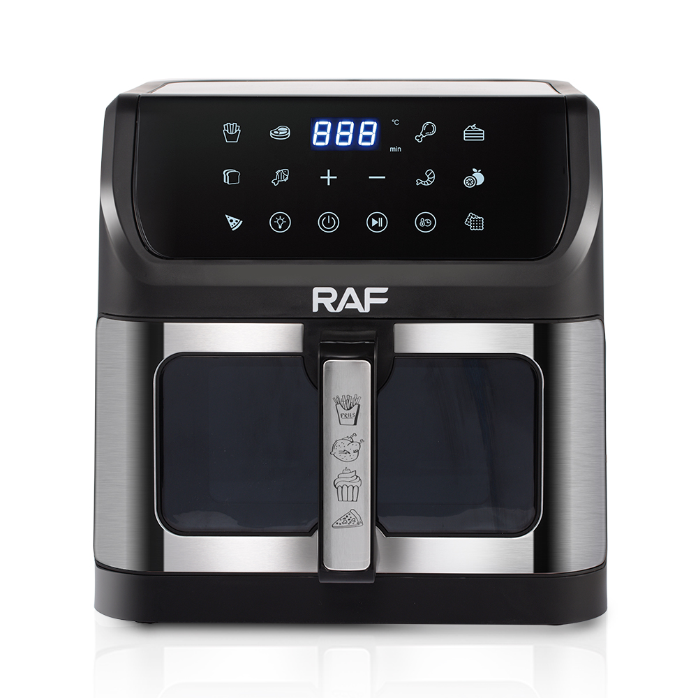 RAF European standard cross-border air fryer, large-capacity multi-functional smart home visual electric fryer, 10L, no smoke Item Picture