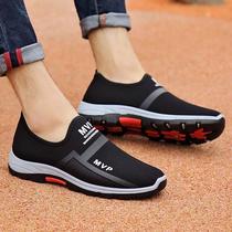 2024 summer new slip-on loafers lightweight fashion outdoor climbing boots breathable mesh shallow mouth canvas shoes