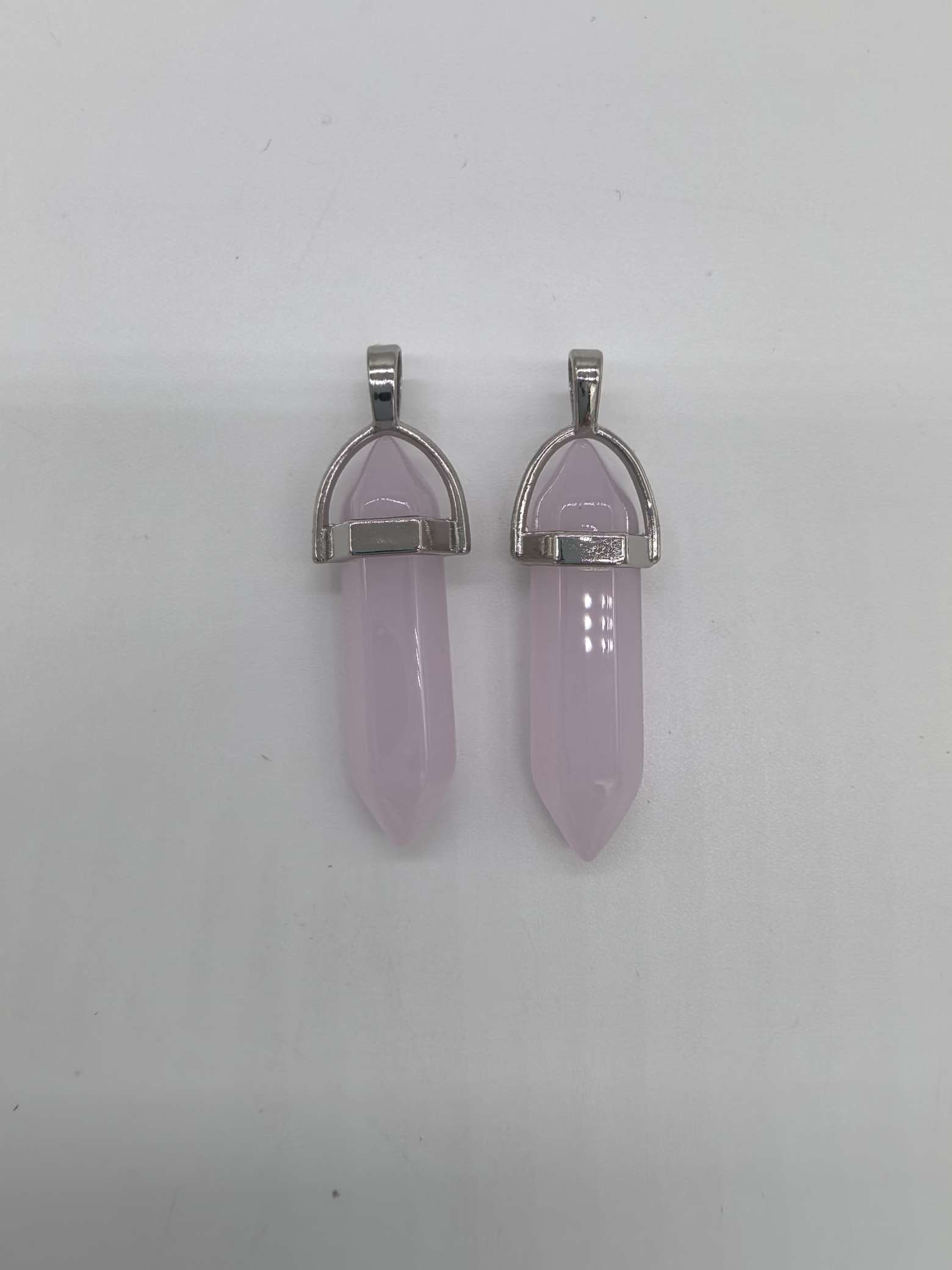 六角柱玻璃子弹头形状合金帽子吊坠半成品项链吊坠钥匙扣吊坠等详情图2