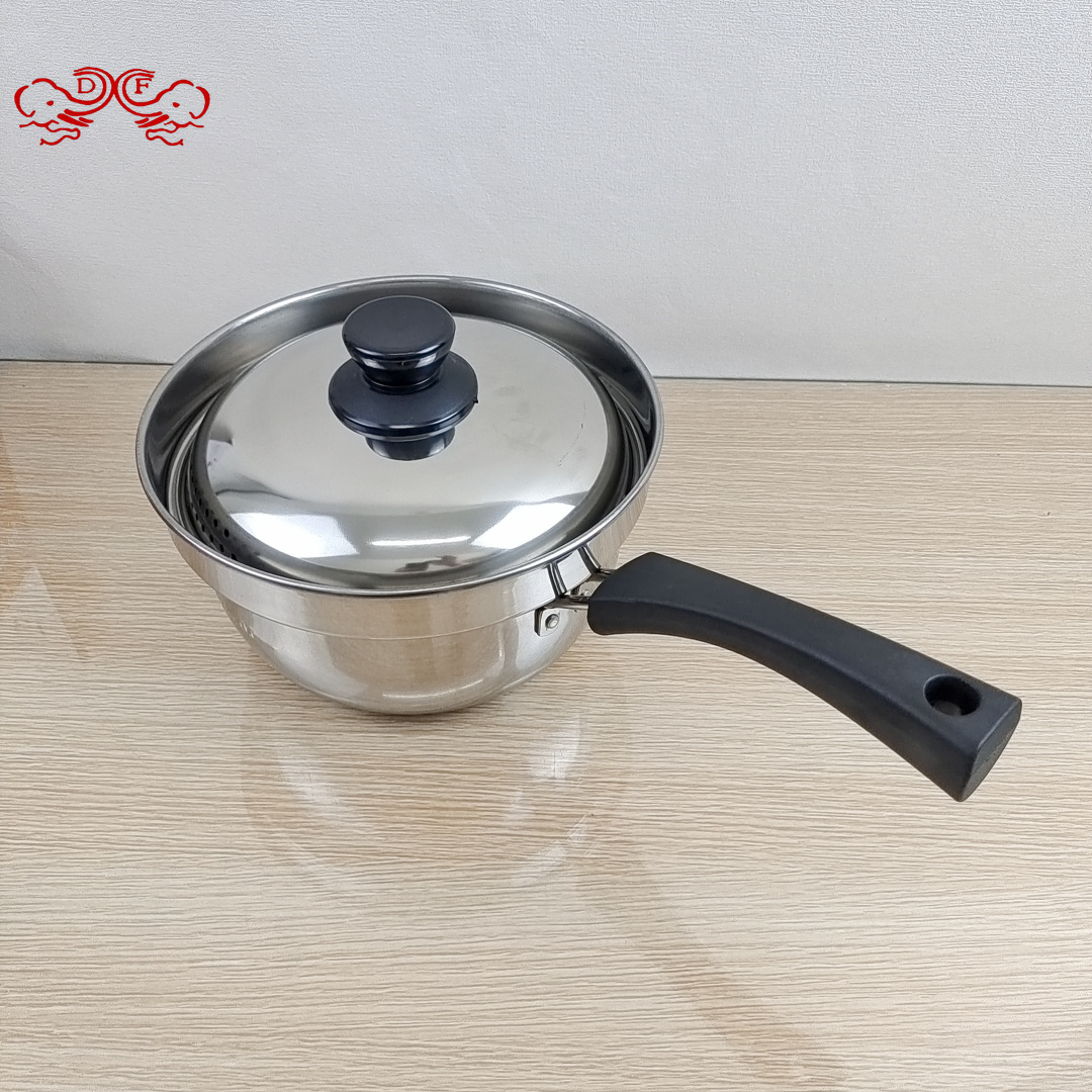DF99230 Single-handle small milk pot, stainless steel milk pot, baby food soup pot, induction cooker, instant noodle non-stick pot, DF TRADINGHOUSE Item Picture