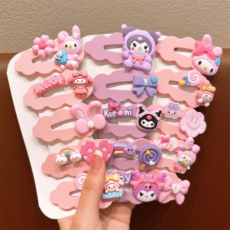Bestseller 2024 Cartoon new style children's Kuromi Girl bangs side Girl undamaged headwear Hair clip Children's 2024 Cute hair clip Specification image
