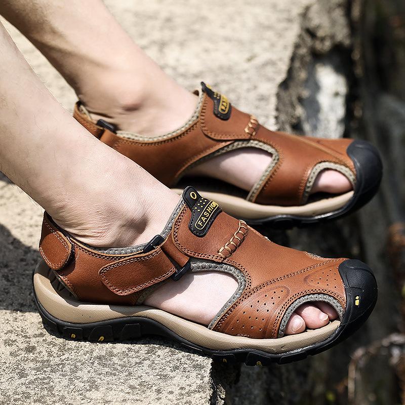 exclusive for cross-border men's shoes simple leisure pump anti-collision breathable foreign trade hole shoes outdoor climbing sandals men's fashion