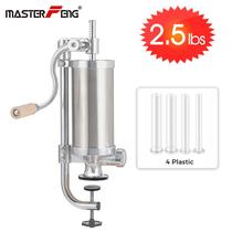 cross-border supply 2.5 pounds stainless steel manual sausage stuffer household production sausage machine sausage machine sausage filler
