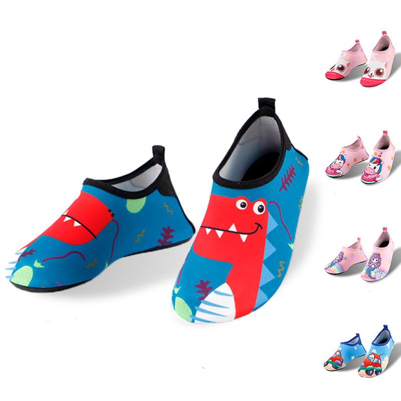 New Children's Cartoon Outdoor Beach Shoes Upstream Shoes Outdoor Wading Quick-Drying Kids Swimming Shoes Factory Wholesale