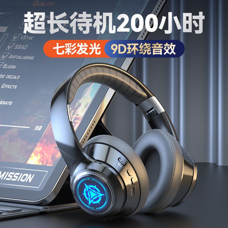 e-commerce best-seller on douyin wireless bluetooth headphone head-mounted sports game dynamic bass boost headset private model factory direct sales