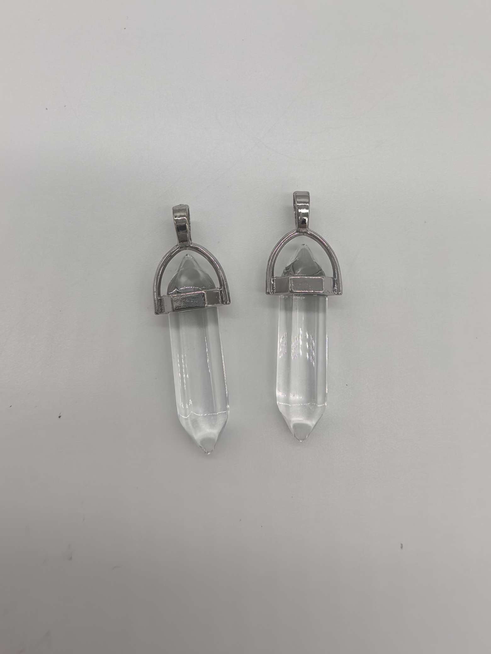 六角柱玻璃子弹头形状合金帽子吊坠半成品项链吊坠钥匙扣吊坠等详情图20