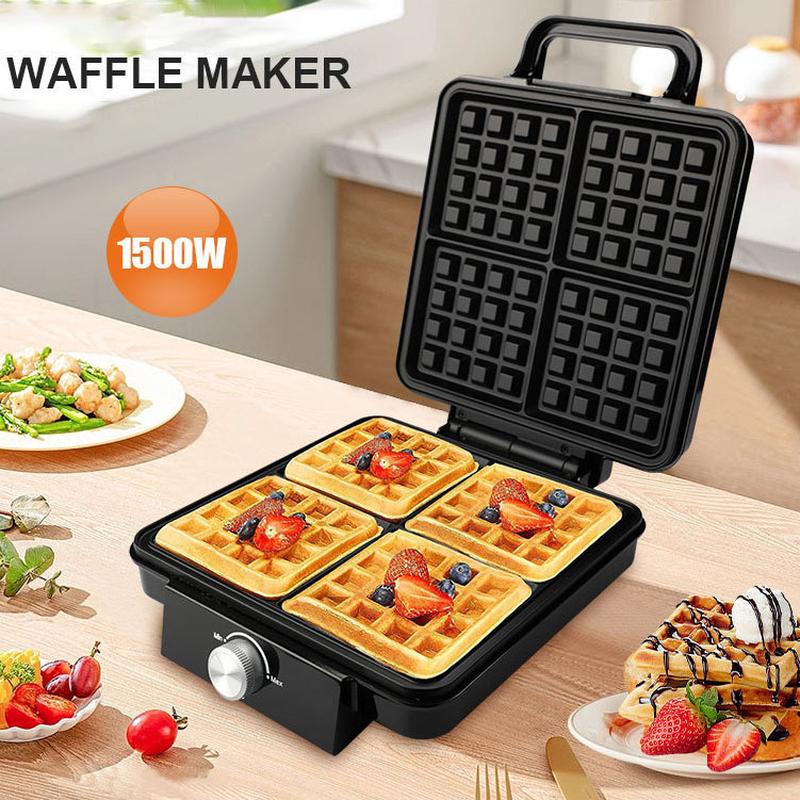 household waffle machine four pieces breakfast machine cross-border kitchen sandwich machine panini machine bread maker electric baking pan