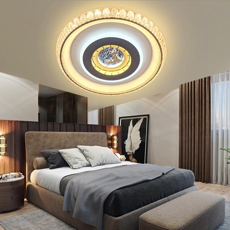 Led Master Bedroom Ceiling Lamp Room Study round Lamps Modern Minimalist Dining-Room Lamp Variable Light with Three Colors Lamps