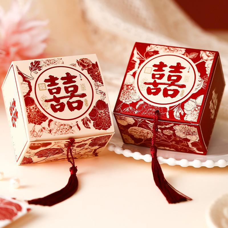 new 2024 wedding banquet candy box chinese creative gift box gift gift gift gift candy box wholesale