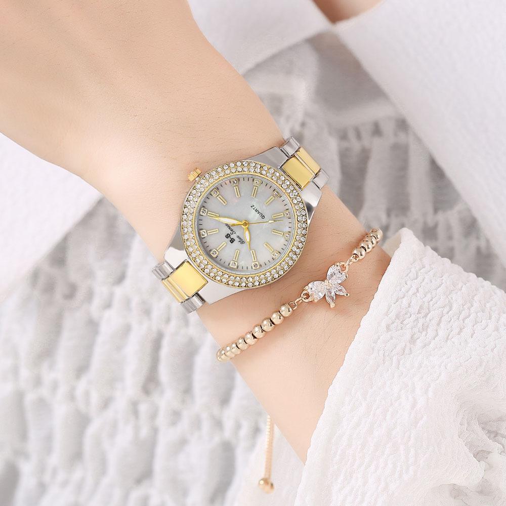 2022 New Ladies Watch Female Student Korean Fashion Watch Waterproof Temperament Good-looking Full Diamond Watch Female
